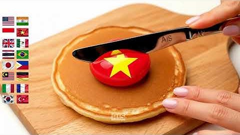 Spreading Country Flag ball on Pancake 🍞🌍 | AI ASMR – Oddly Satisfying Toast ASMR
