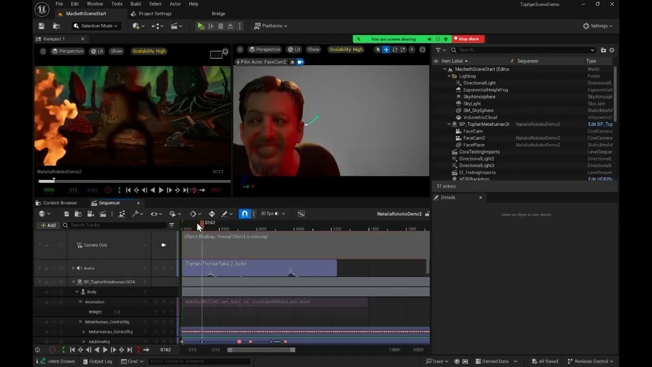 MADTech Demo: Bake to Metahuman Controlboard to Edit Face Mocap (Update)