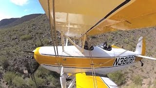 Flying aerobatics in the great lakes bi-plane