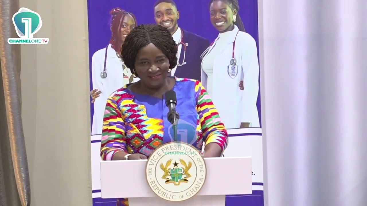 Vice President Naana Opoku-Agyemang Urges New Doctors to Prioritize Empathy & Professionalism.
