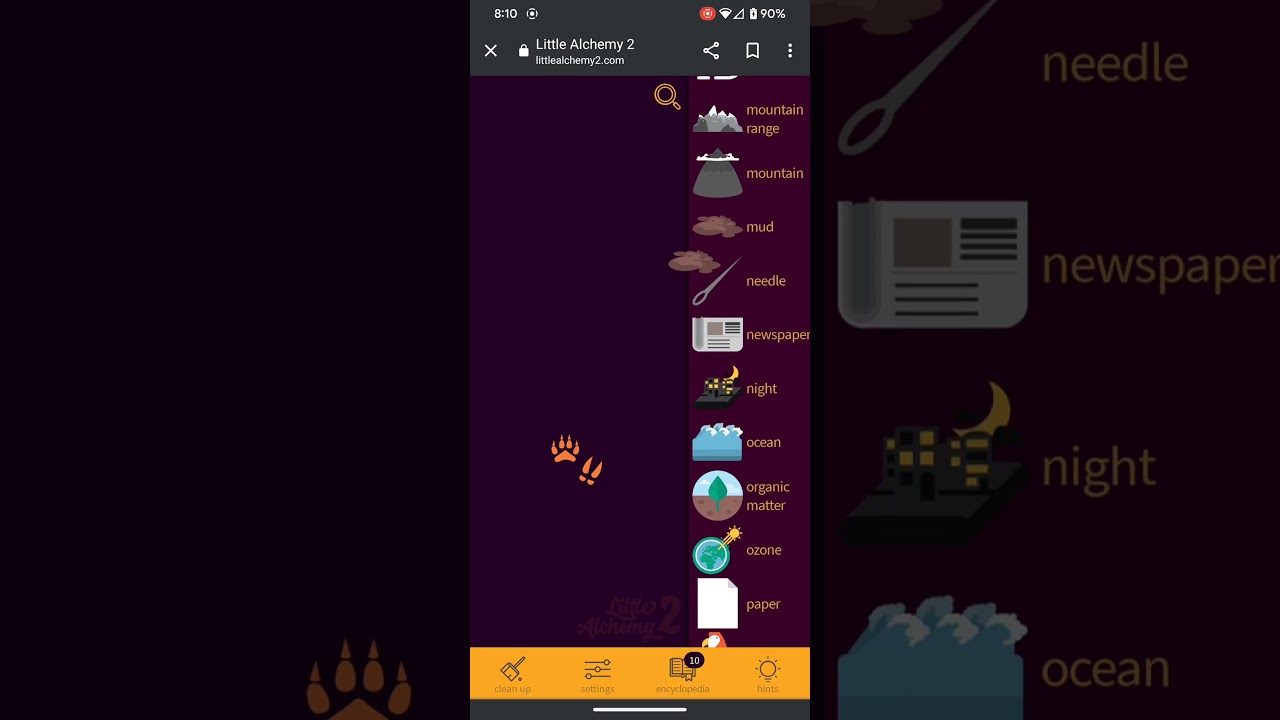 Mixing mud and animal in Little Alchemy 2