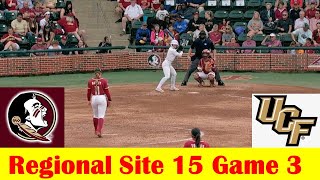 UCF vs #15 Florida State Softball Highlights, 2024 NCAA Regional Site 15 Game 3