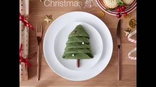 DFS | Inspiration | Christmas Tree Napkin | #FlavoursofXmas