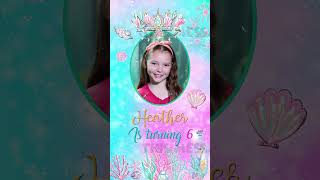 Pastel Mermaid Birthday Video Invitation for Girls | Custom MP4 Party Invite | Under the Sea Theme screenshot 3