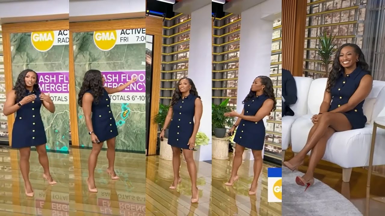 Бриттани Белл с прогнозом погоды в программе «Доброе утро, Америка» от 4 июля 2025 года