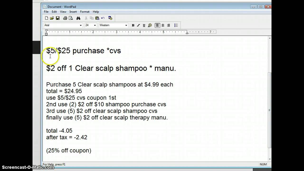 Extreme coupon stacking at CVS