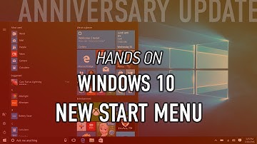 Windows 10 Anniversary Update: new Start menu and taskbar notifications badges demo
