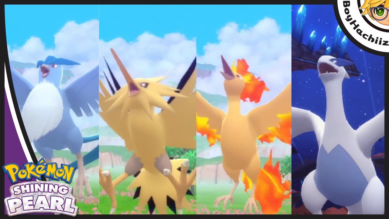 ภารกิจจับ Articuno, Zapdos, Moltres และ Lugia Pokemon Brilliant