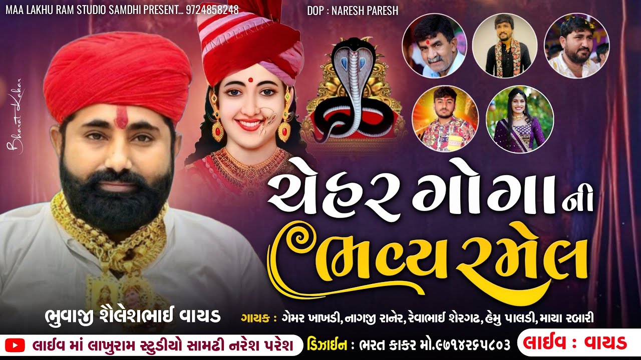 🔴|| Live ||  ચેહર ગોગાની ભવ્ય રમેલ, શૈલેશ ભુવાજી  વાયડ