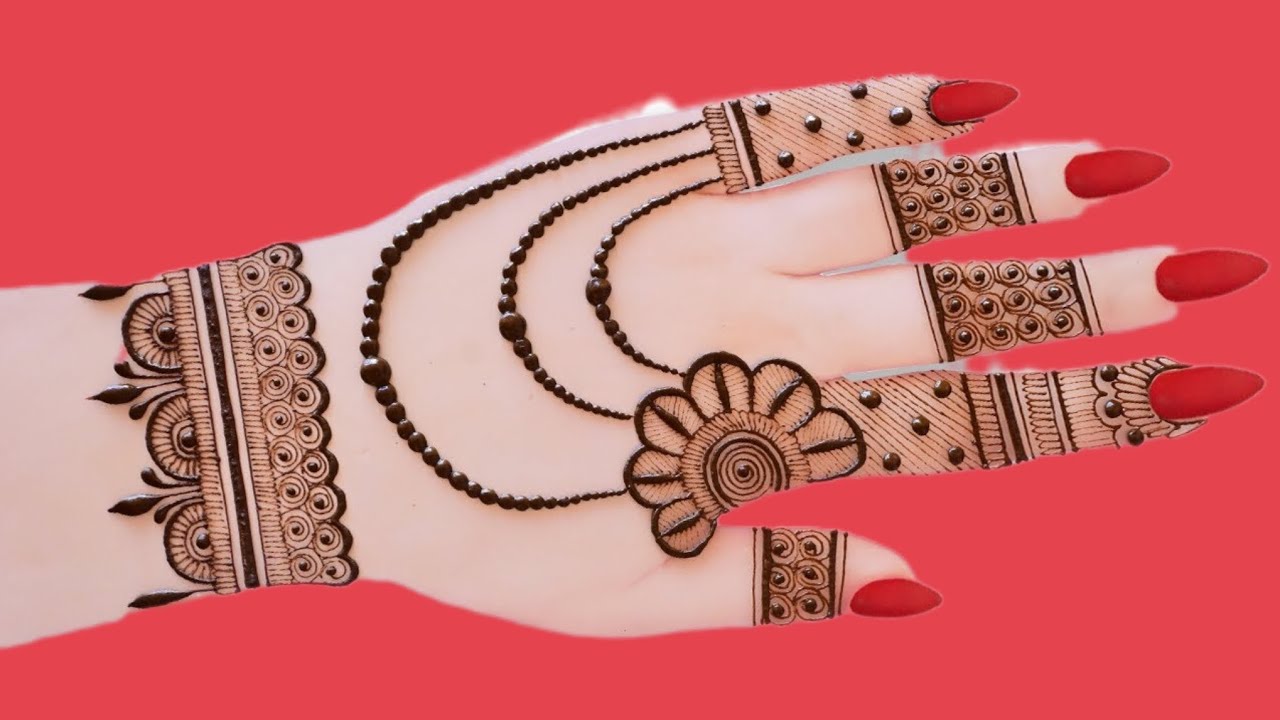 Easy Simple Backhand Mehandi design - Beautiful Mehndi design - Mehandi ...