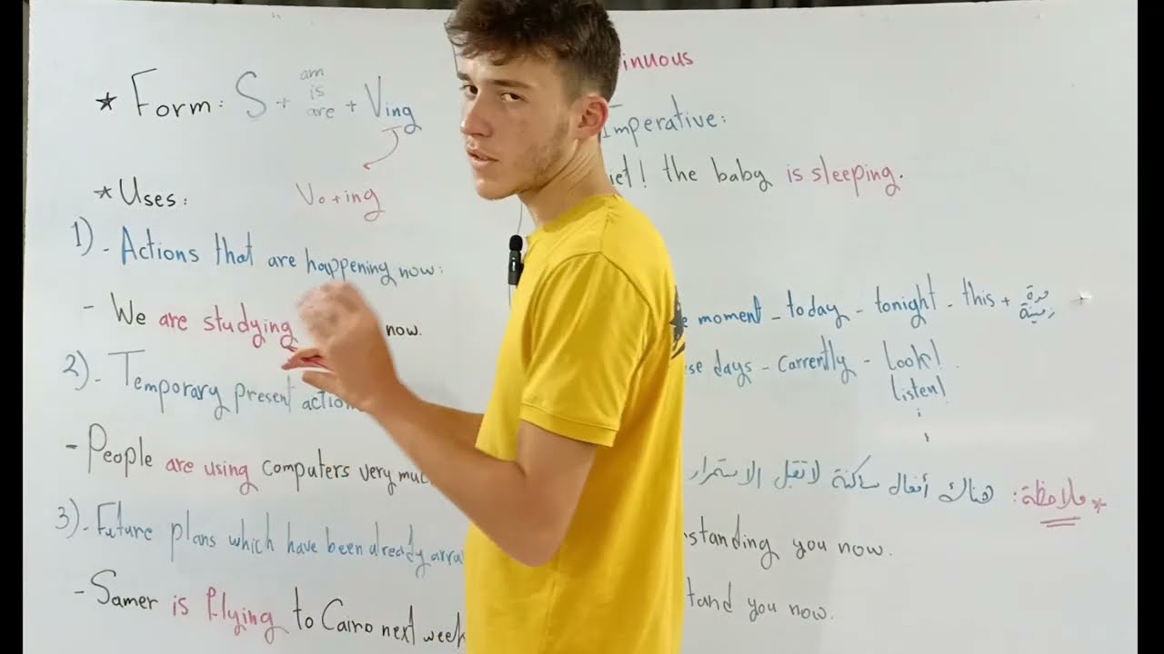 قواعد اللغة الانكليزية || Unit 1 || الحاضر المستمر