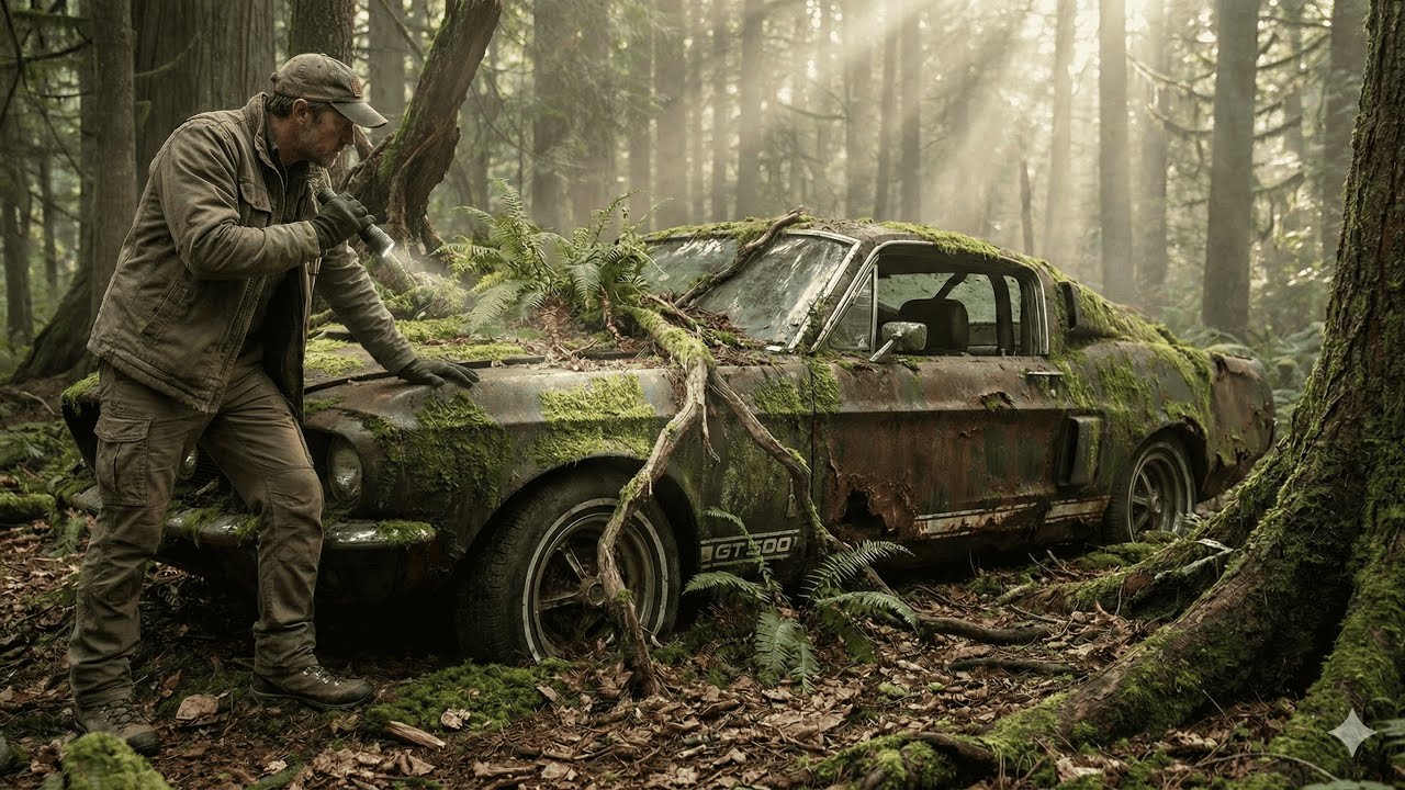 Full Restoration 1967 Shelby Mustang GT500 - Rusty Barn Find to Glossy Black | FULL ASMR