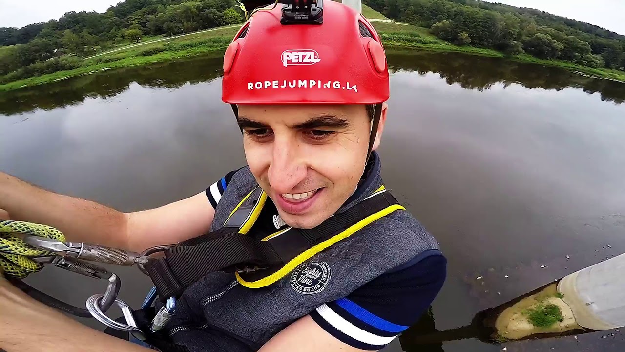 Mindaugas Janulaitis Ropejumping Baltosios Rožės tiltas, Alytus www.ropejumping.lt YouTube