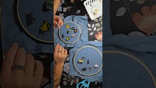 easy embroidery hoop craft idea for all those enamel pins you have laying around 😁 #crafts #crafty easy embroidery hoop craft idea for all those enamel pins you have laying around 😁 #crafts #crafty
