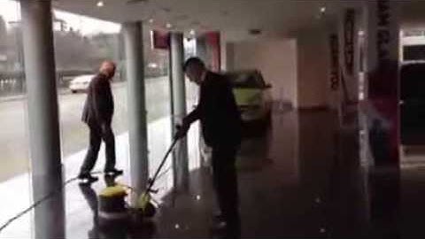 How Not To Use A Floor Buffer!