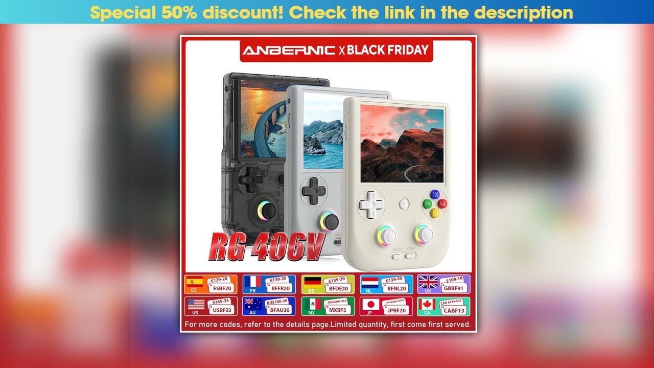 ANBERNIC RG406V Handheld Game Console 4 IPS Touch Screen Android 13 Unisoc T820 64bit Game Player