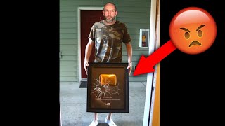 Delivery Guy Broke My 1 Million Subscriber Plaque.. #Shorts