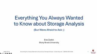 FAST '26 - Keynote Address: Everything You Always Wanted to Know about Storage Analysis...