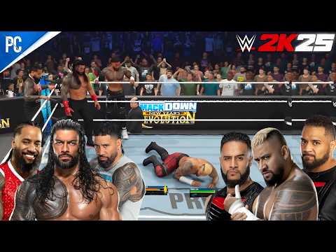 WWE 2K25 TEAM ROMAN REGINS VS SOLO SIKOA | 3 TAG MATCH