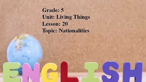 Excel 5. Nationalities