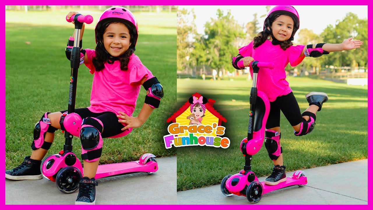 SKIDEE SCOOTER Kids Safe 3 Wheel & Sitting Fun Scooter YouTube