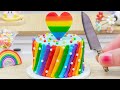 Rainbow Cake Colorful Miniature Rainbow Butter Cream Cake Tutorials Lotus Media