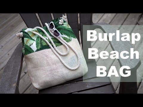 Burlap Beach Bag Sewing Tutorial