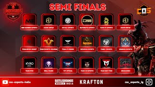 SEMI FINALS DAY 1 || COS UNDERGODS CONQUEST || 16,000 INR || KRAFTON VERIFIED TOURNAMENT || #bgmi