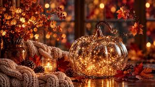 Fall TV Art 4K | Glowing Glass Pumpkin | Cozy Autumn Screen Decor screenshot 5