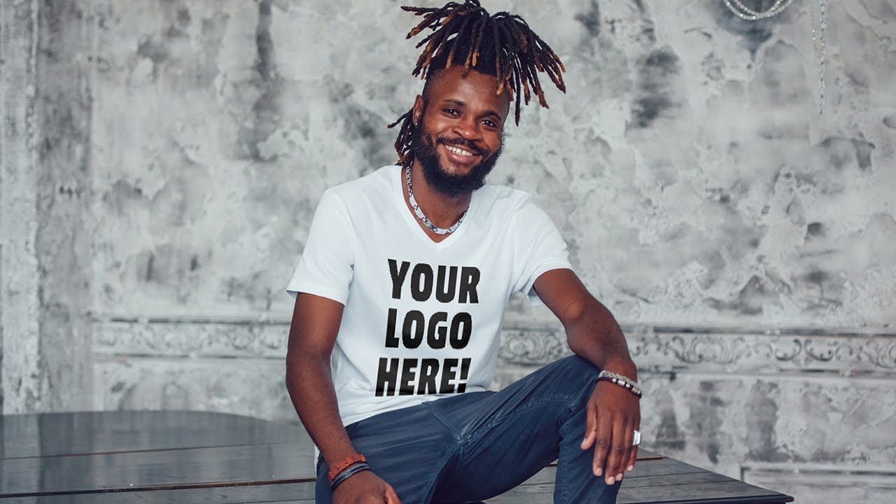 Download African American T Shirt Mockup Your Logo Designs Here African American Male Model Mockups Youtube