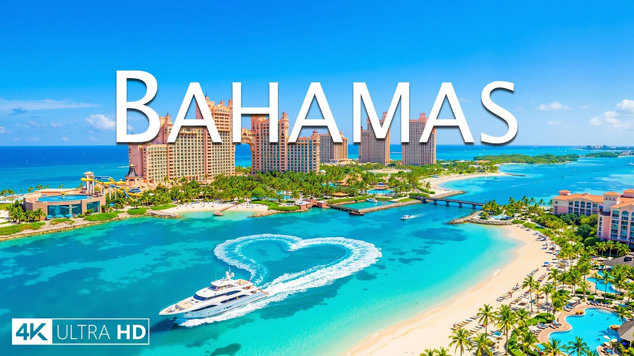 BAHAMAS 4K DRONE FOOTAGE | Exuma Sandbars Floating in Crystal Blue Waters