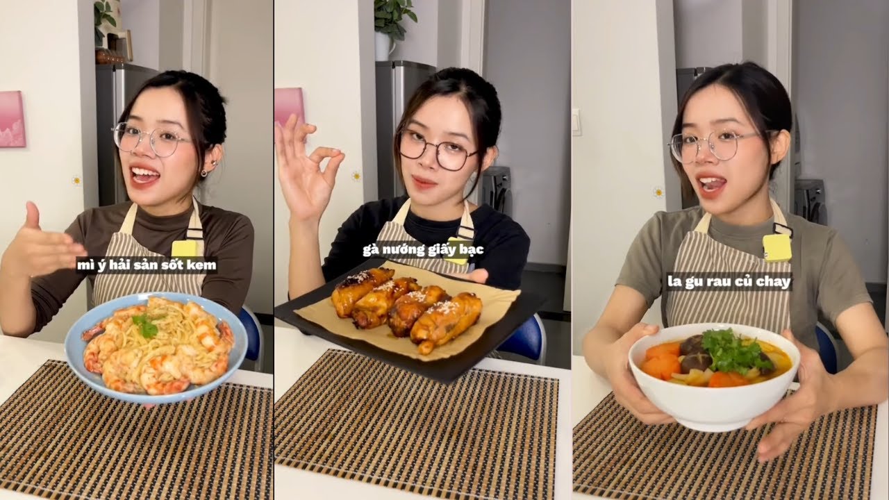 Cùng Ely Làm Lagu Chay, Gà Nướng Không Tỏi, Mì ý Sốt Hải Sản | Nấu Ăn Cùng Ely #1