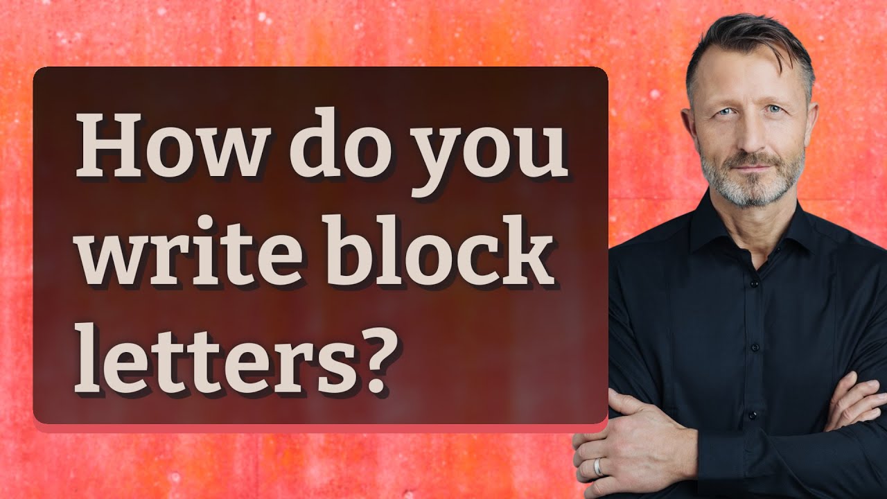 How do you write block letters? - YouTube