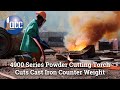 4900 Series Powder Torch Cuts Cast Iron Counterweight in Real Time