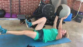 General Population Strength and Conditioning: Alternating Deadbug Extension w/ Med Ball Iso Hold