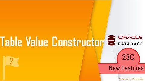 Oracle 23C New Features | Table Value Constructor