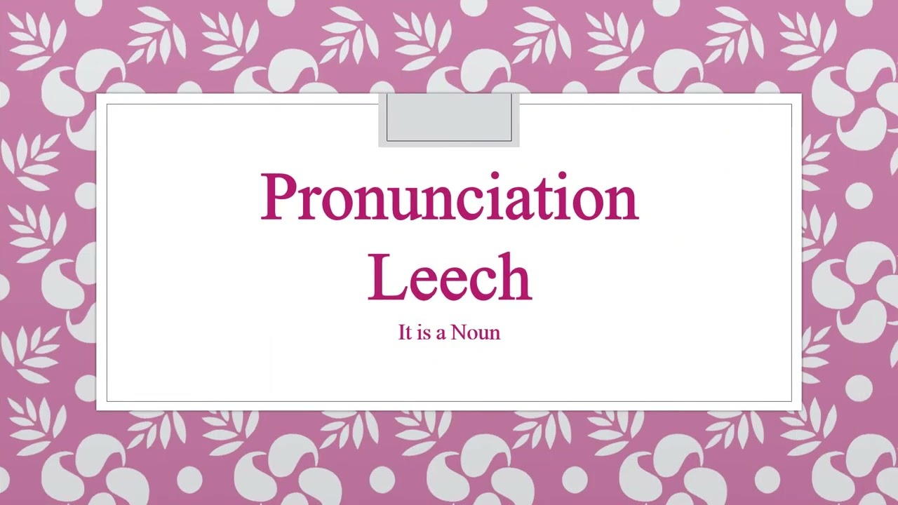 Leech Pronunciation