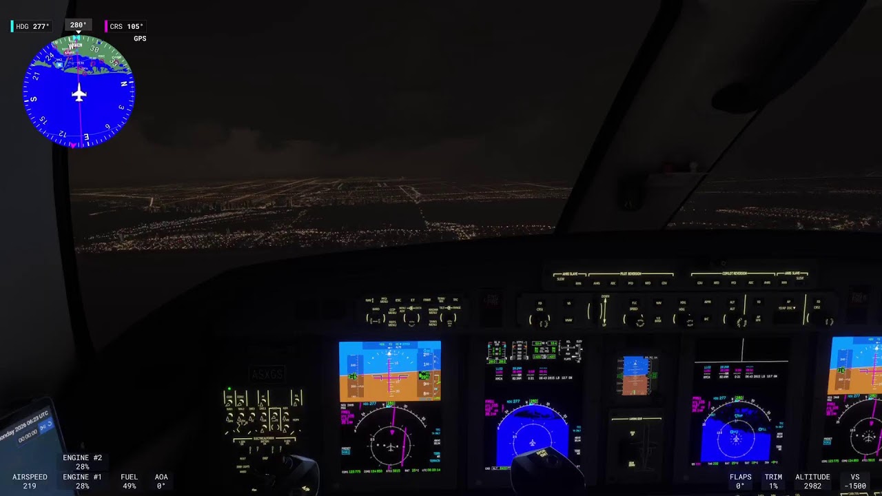 Nassau to miami international |40 min Flight l night thru the Atlantic