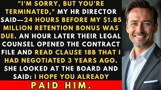 He Was Fired 24 Hours Before His $1.85M Bonus—Then Legal Saw The Contract | Corporate Revenge