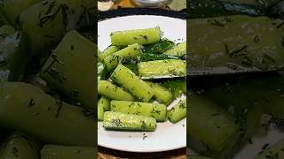 Закусочные огурцы за 5 минут❗️ #recipe  #салат #быстро #закуска #food #cooking #cucumber #shorts