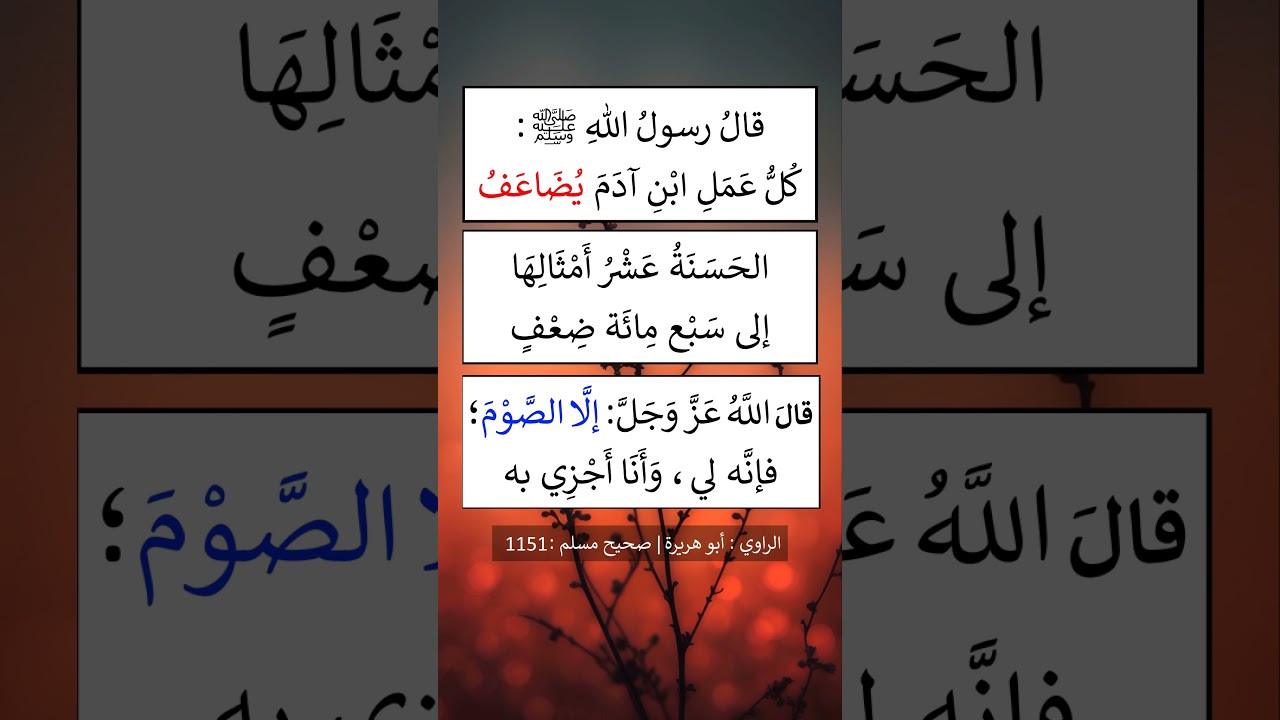كل عمل ابن آدم يضاعف - الشيخ عبد الرزاق البدر