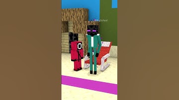 When Enderman Plays Squid Game Red Light Green Light |  Minecraft Animation #shorts