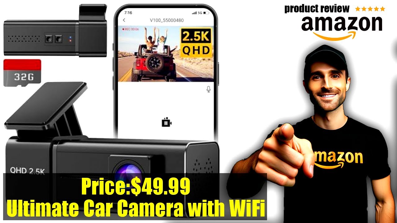 E-YEEGER 2, 5K Dashcam Auto, Mini Auto Kamera WiFi Dash Cam Mit
