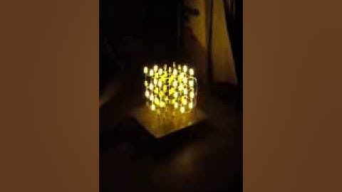 Arduino 4x4x4 LED Cube Sync With MUSIC !