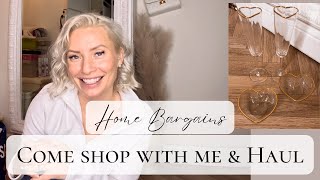 I GOT THE VIRAL GLASS HEART ITEMS!! ❤️HOME BARGAINS COME SHOP WITH ME + HAUL