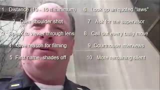 Cop Watcher Training 1 - Ten tips for more safety and effectiveness
