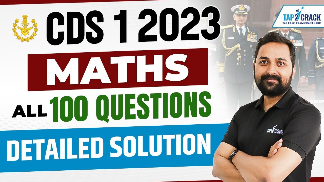 CDS 1 2023 Maths Paper Solution | Randhir Sir #cds
