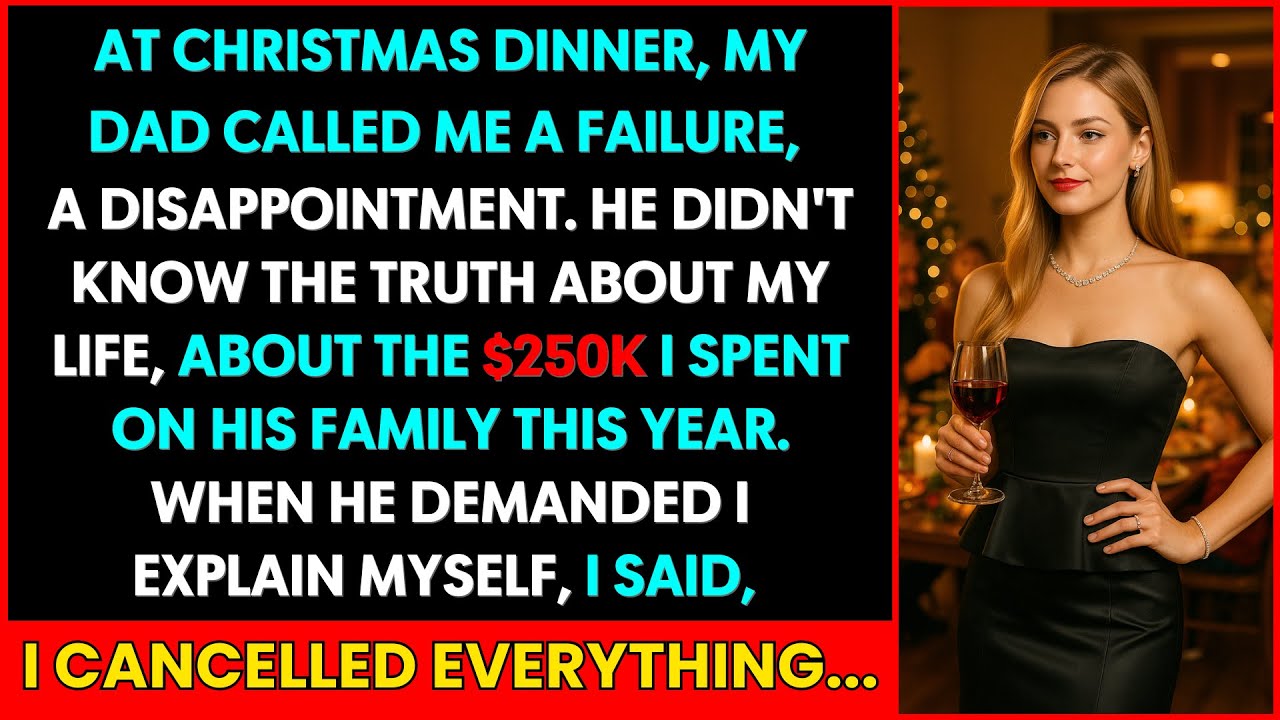 Dad called me a failure at Christmas dinner, so I revealed my $250K spending that silenced everyone.