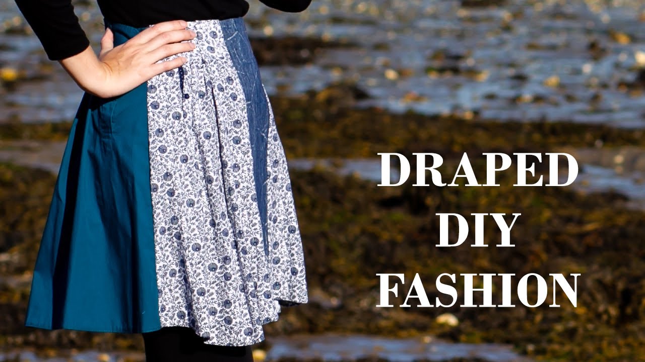 Upcycle a skirt with this quick method - draped DIY fashion