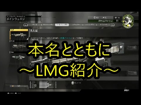 [COD:IW]武器紹介ライトマシンガン編、本名とともに。